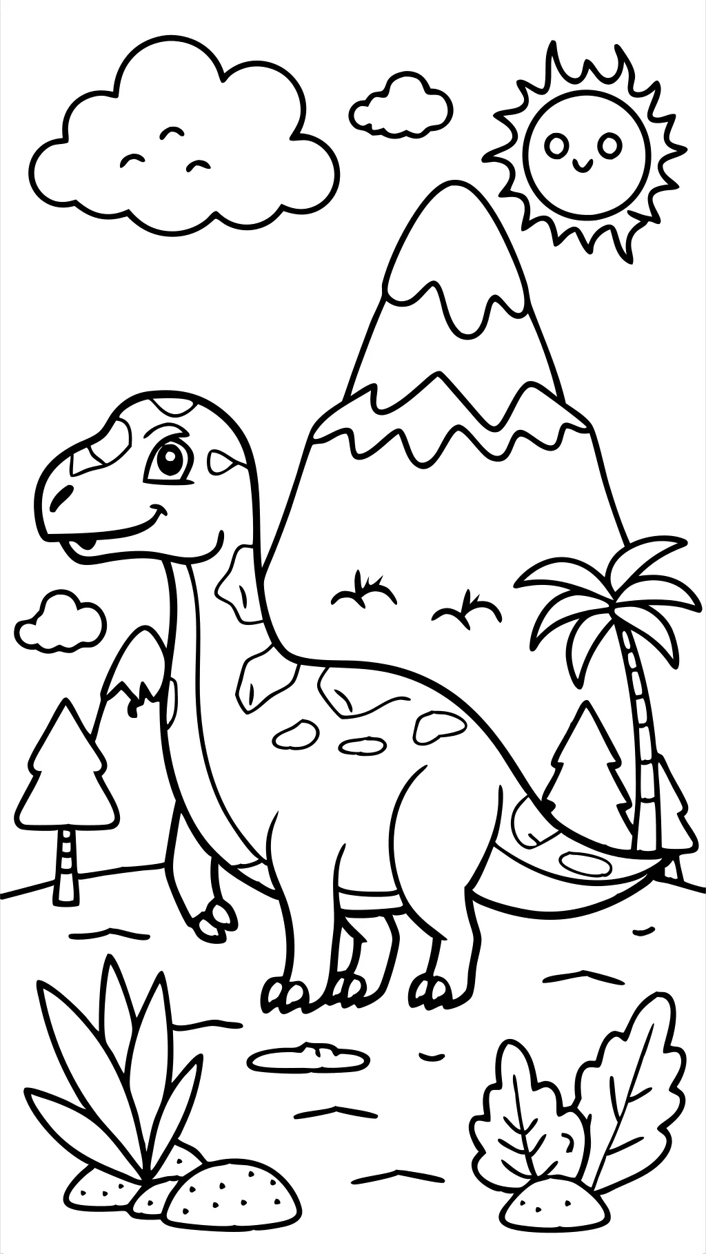 páginas para colorear de dinosaurio